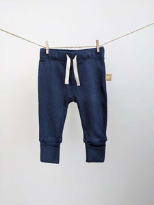 Newborn Pants: Deep Ocean Blue