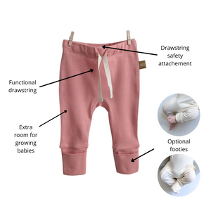 Newborn Pants: Salmon Pink