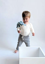 Load image into Gallery viewer, Long Sleeve Baby Bodysuit: Neutral Grey