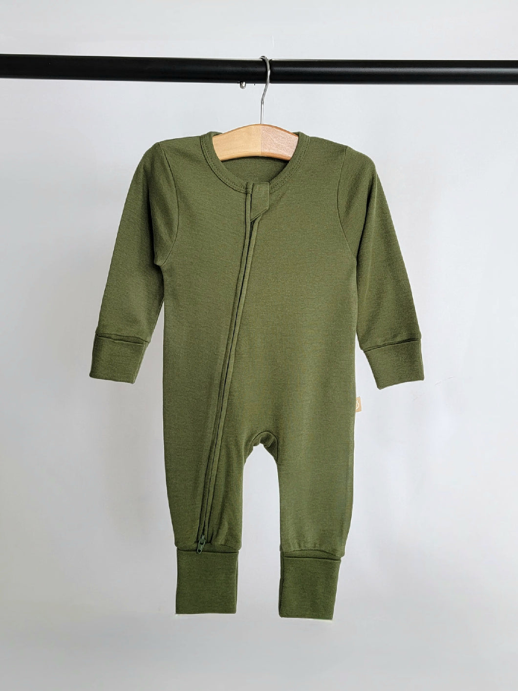 Newborn Jumpsuit: Forest Green