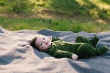 Load image into Gallery viewer, TØY Newborn jumpsuit forest green