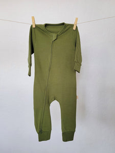 Baby Jumpsuit: Forest Green