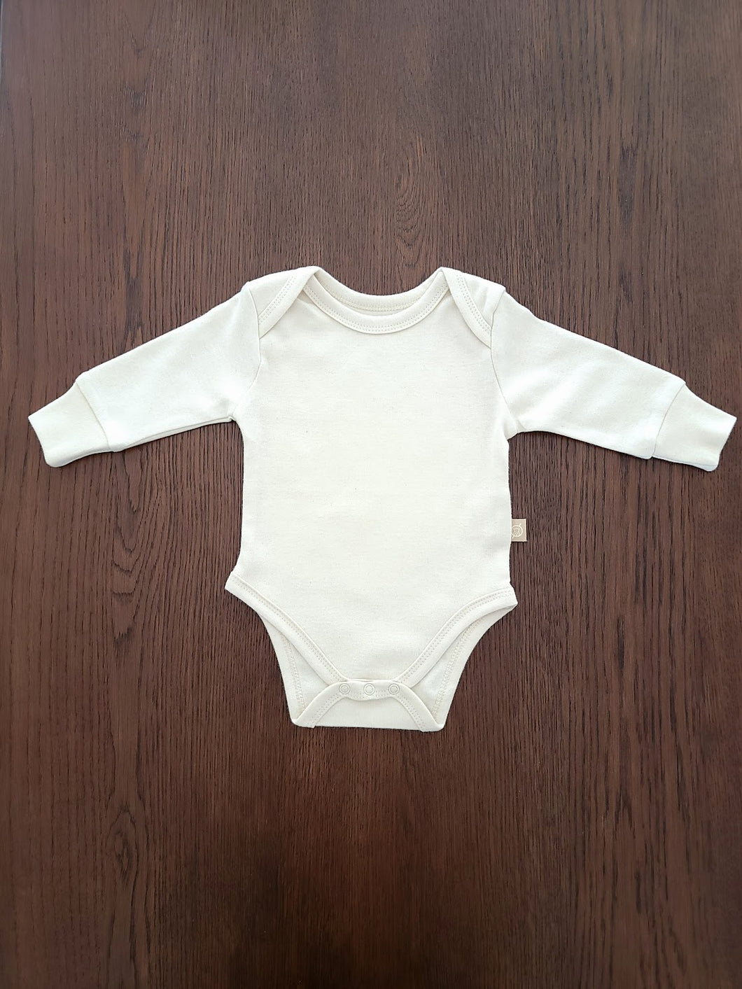 Long Sleeve Baby Bodysuit: Undyed